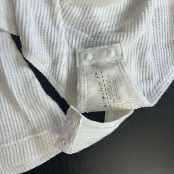 Free People On A Cloud ribbed Bodysuit ivory small new - Picture 10 of 11